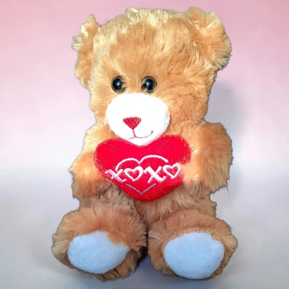 Dan Dee Other - 2015 Dan Dee 9" TEDDY BEAR Stuffed Plush Animal XOXO Kisses Hugs Valentines